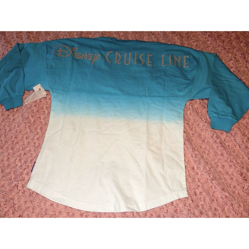 Disney Cruise Line DCL 25th Anniversary Spirit Jersey Blue Teal Ombre XS NWT